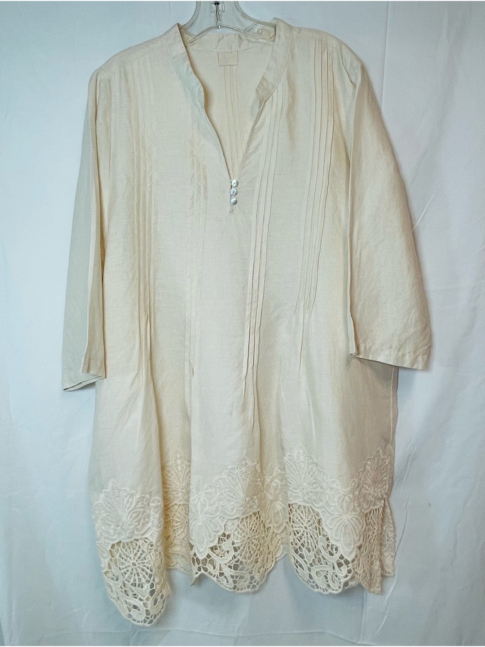 SYMPLE NYC 100% Linen Shirt Tunic Top Sz 2X